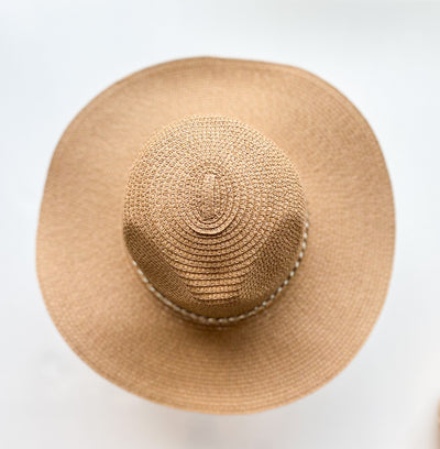 Gold Chain Tan Fedora