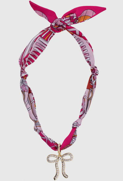 Canvas Style Scarf Necklace