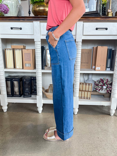 Vervet Enviably Super Soft Cuff Wide Jean