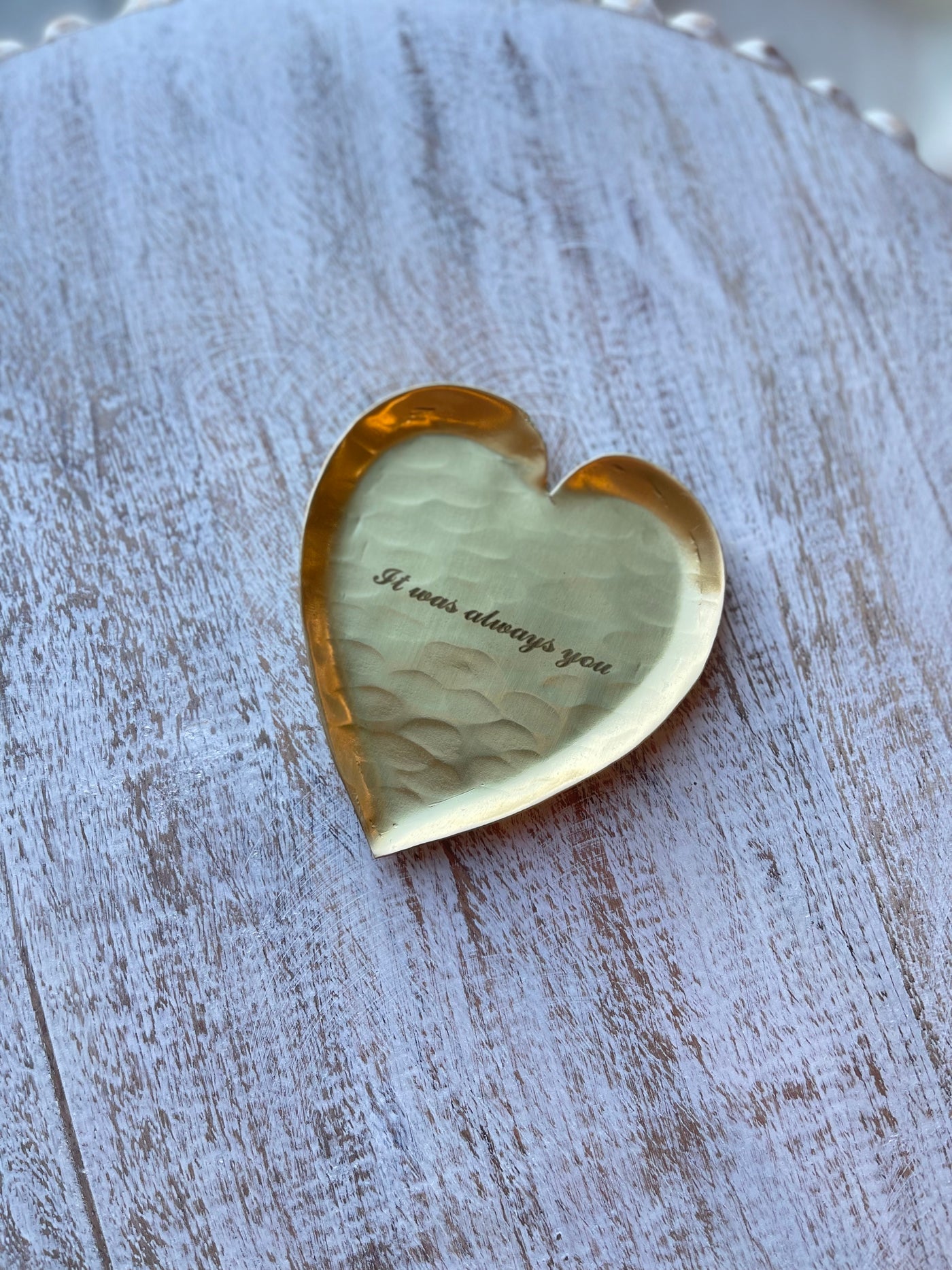4” Heart Saying Tray