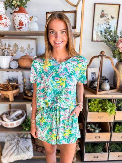 Allie Aloha Green PJ Set