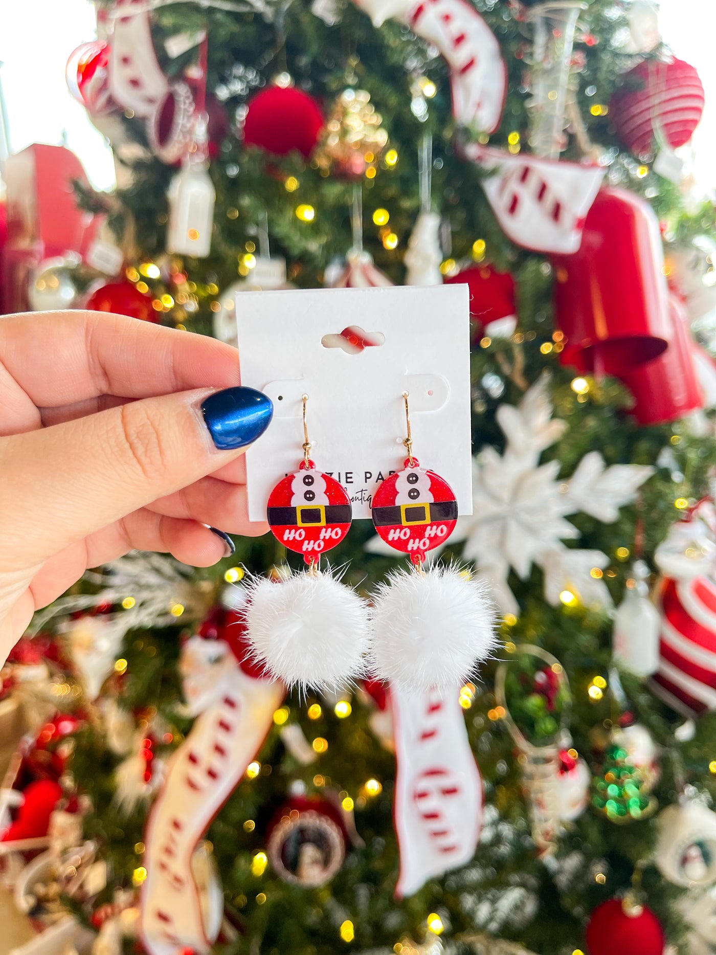 Ho Ho Ho Pom Pom Earrings