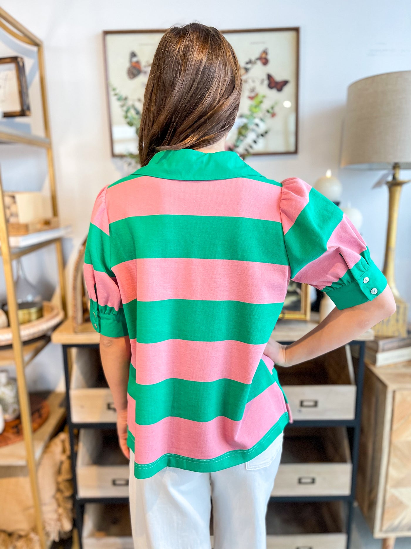 Green Pink Kayla Top