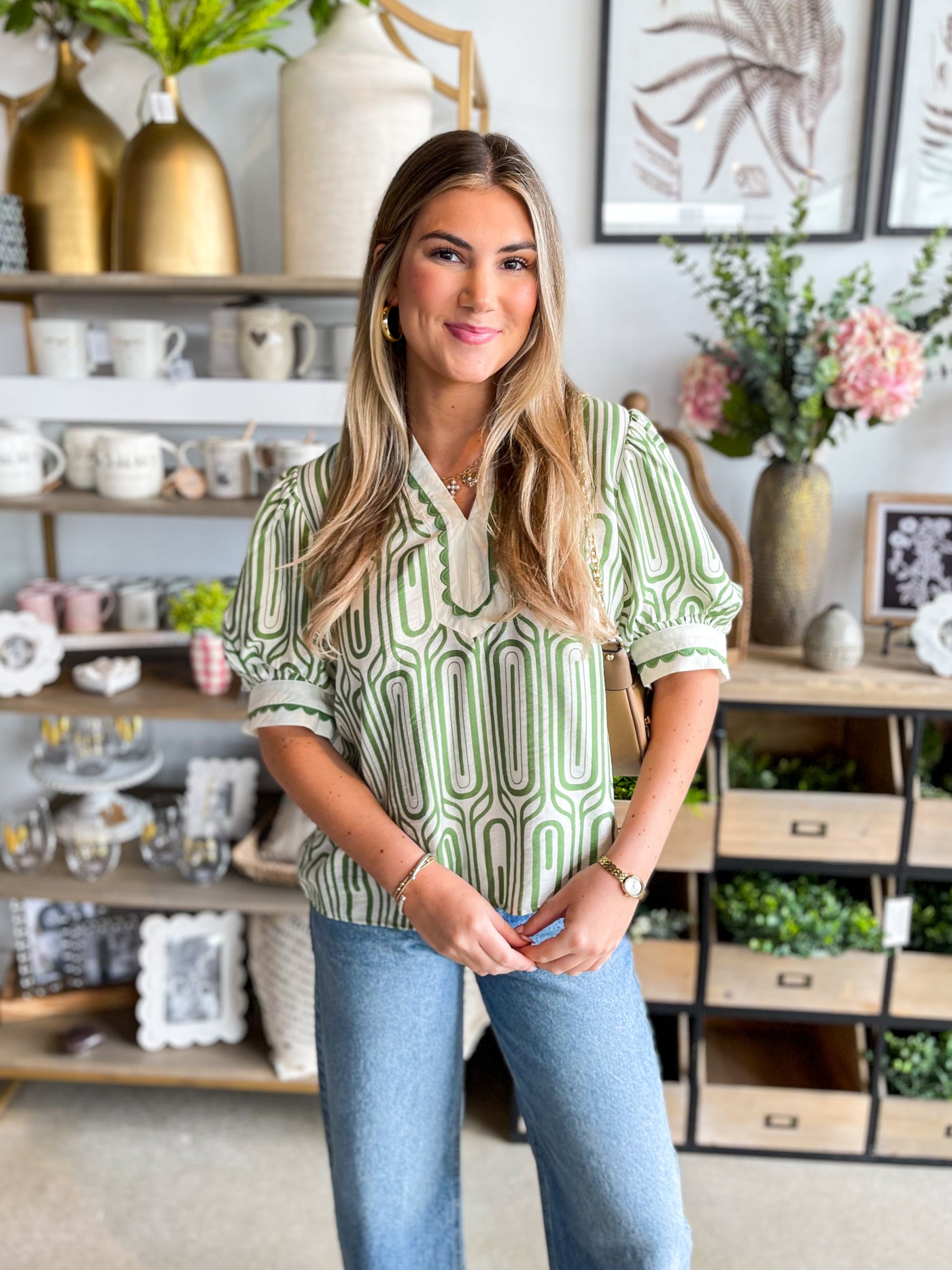 Green Jennifer Top