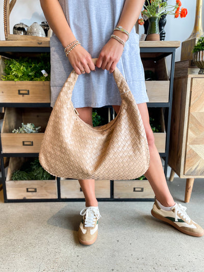 Victoria Woven Hobo Bag