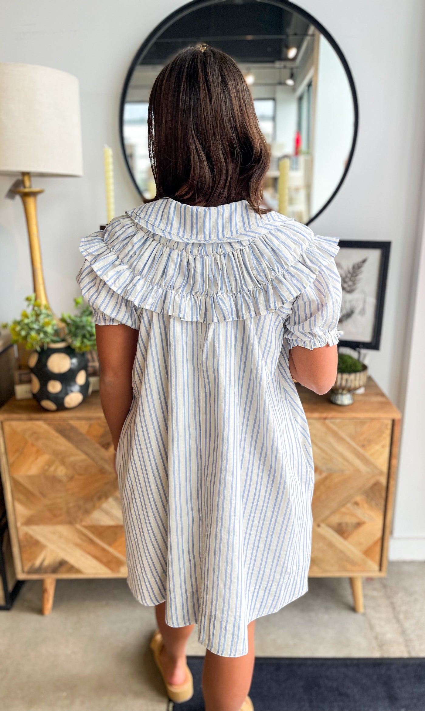 Umgee Blue Stripe Tonia Dress
