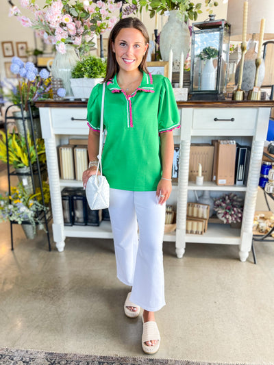 Vanya Umgee Green Top