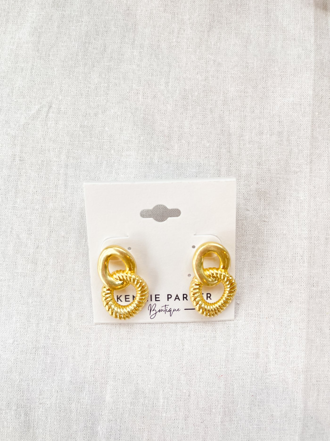 Vintage Gold Thalia Linked Circle Earrings
