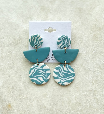 Clay Disk & Wedge Earrings