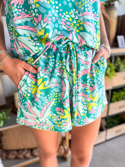 Allie Aloha Green PJ Set