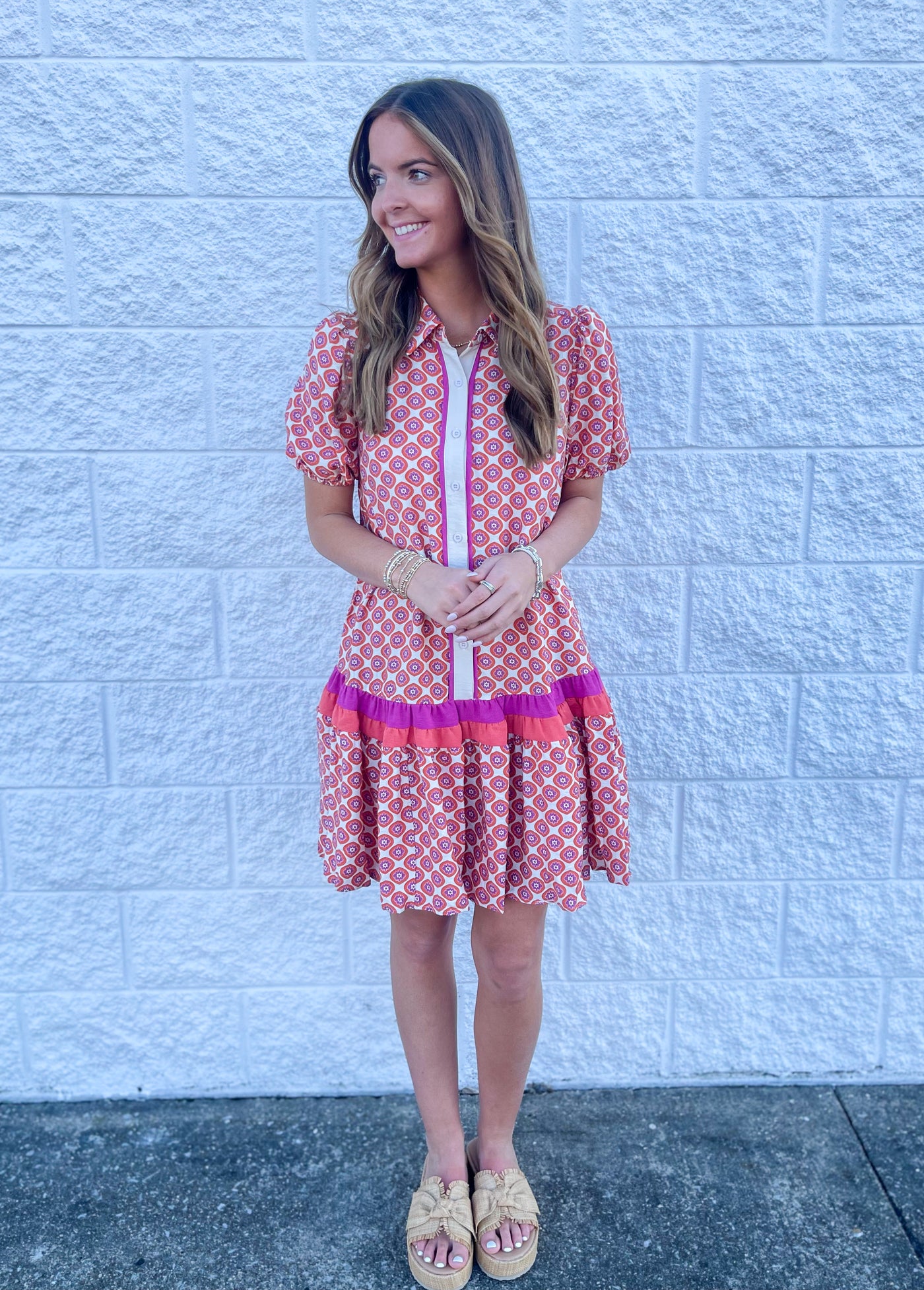 Coral/Magenta Brina Dress