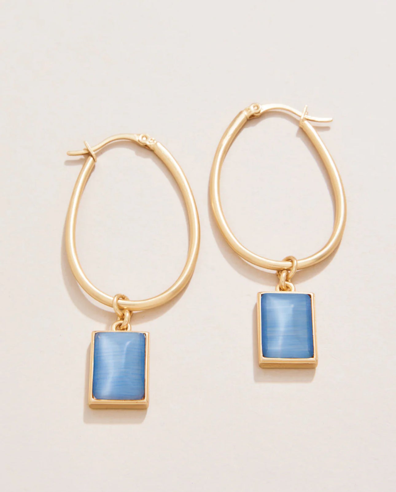Spartina Chateau Hoop Earrings Optic Blue