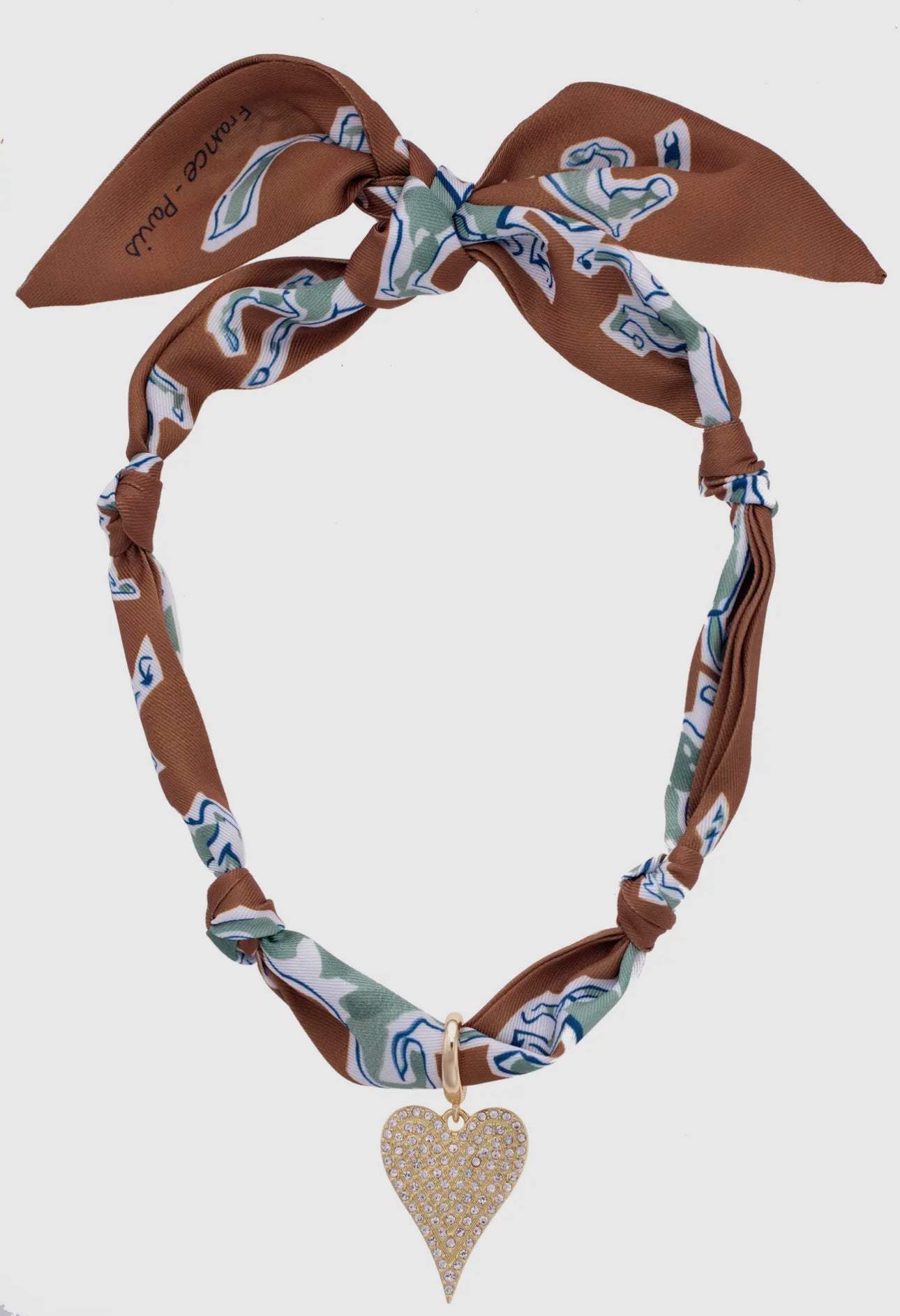 Canvas Style Scarf Necklace