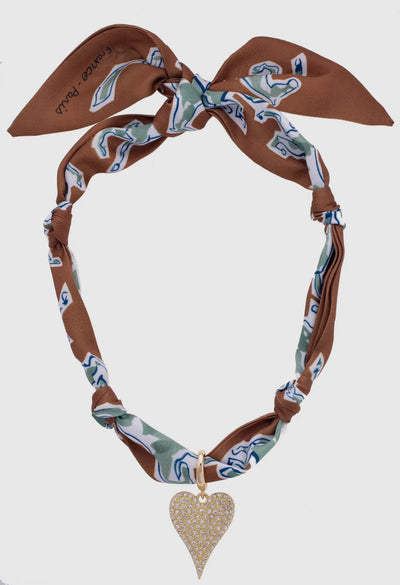 Canvas Style Scarf Necklace
