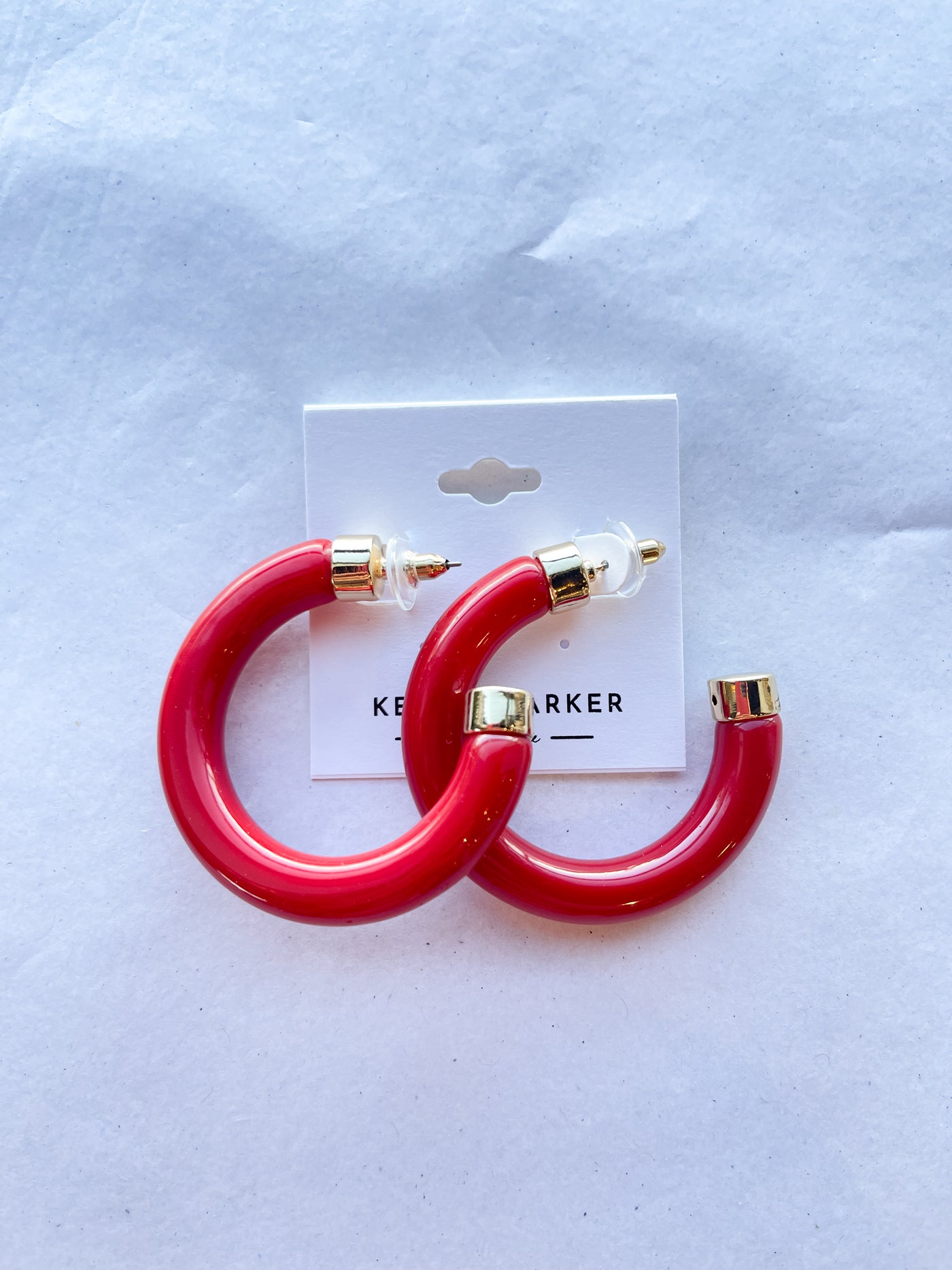 Carter Capped Open Hoops Red