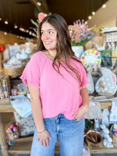 Cotton Candy Linen Kennedy Top