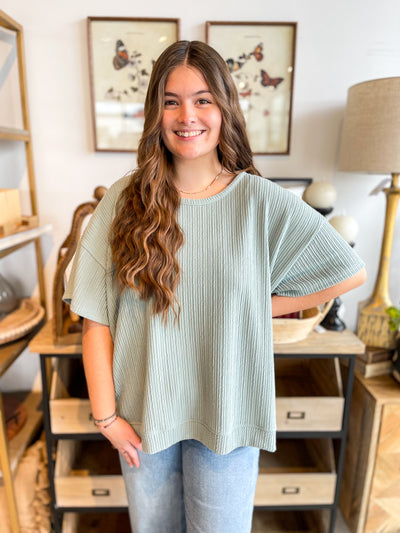Dusty Blue Shoni Top