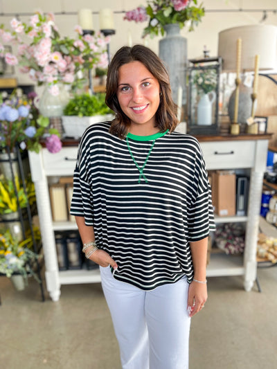 Kelly Green Trim Jodi Top