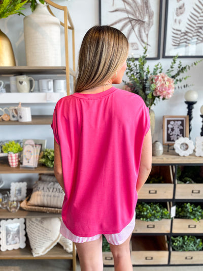 Fuchsia Ore Top