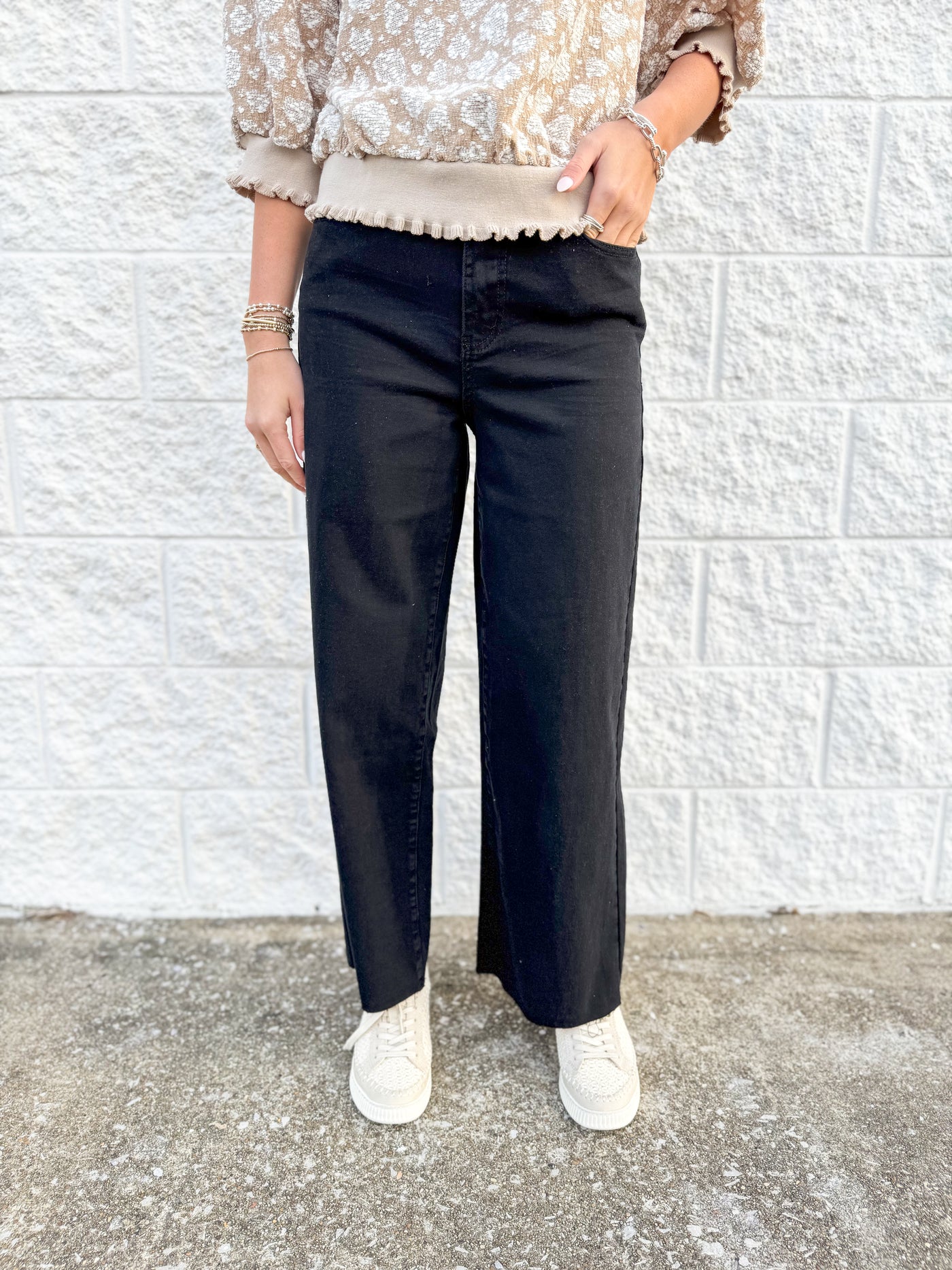 Easel Black Soft Stretch Twill Pants