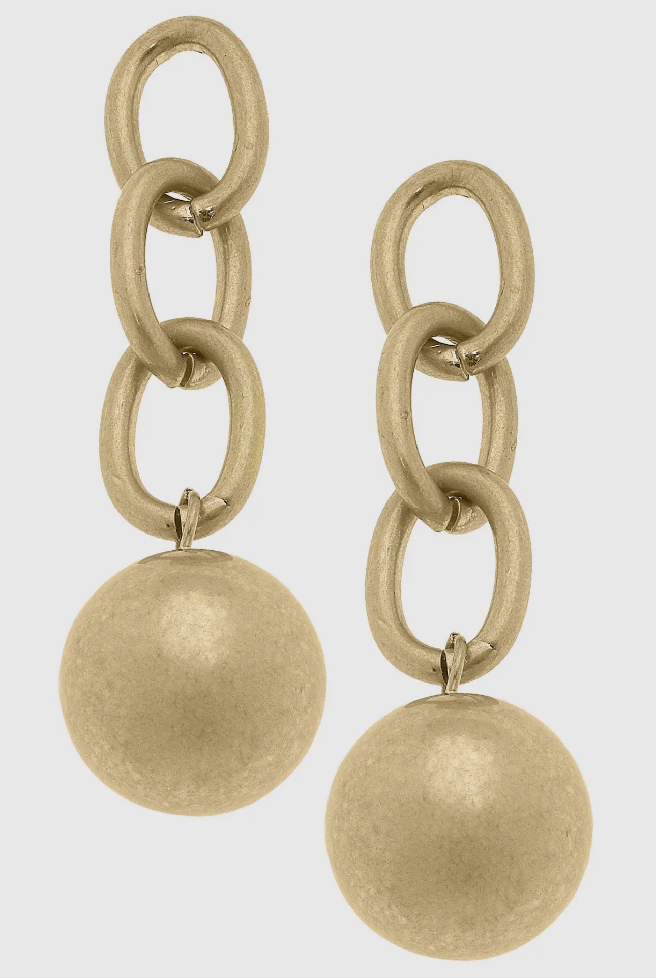 Teresa Gold Ball&Chain Earrings