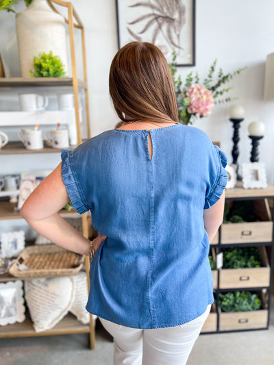 Denim Tencel Tia Top