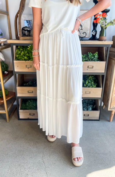 Jodifl Ivory Claire Maxi Skirt