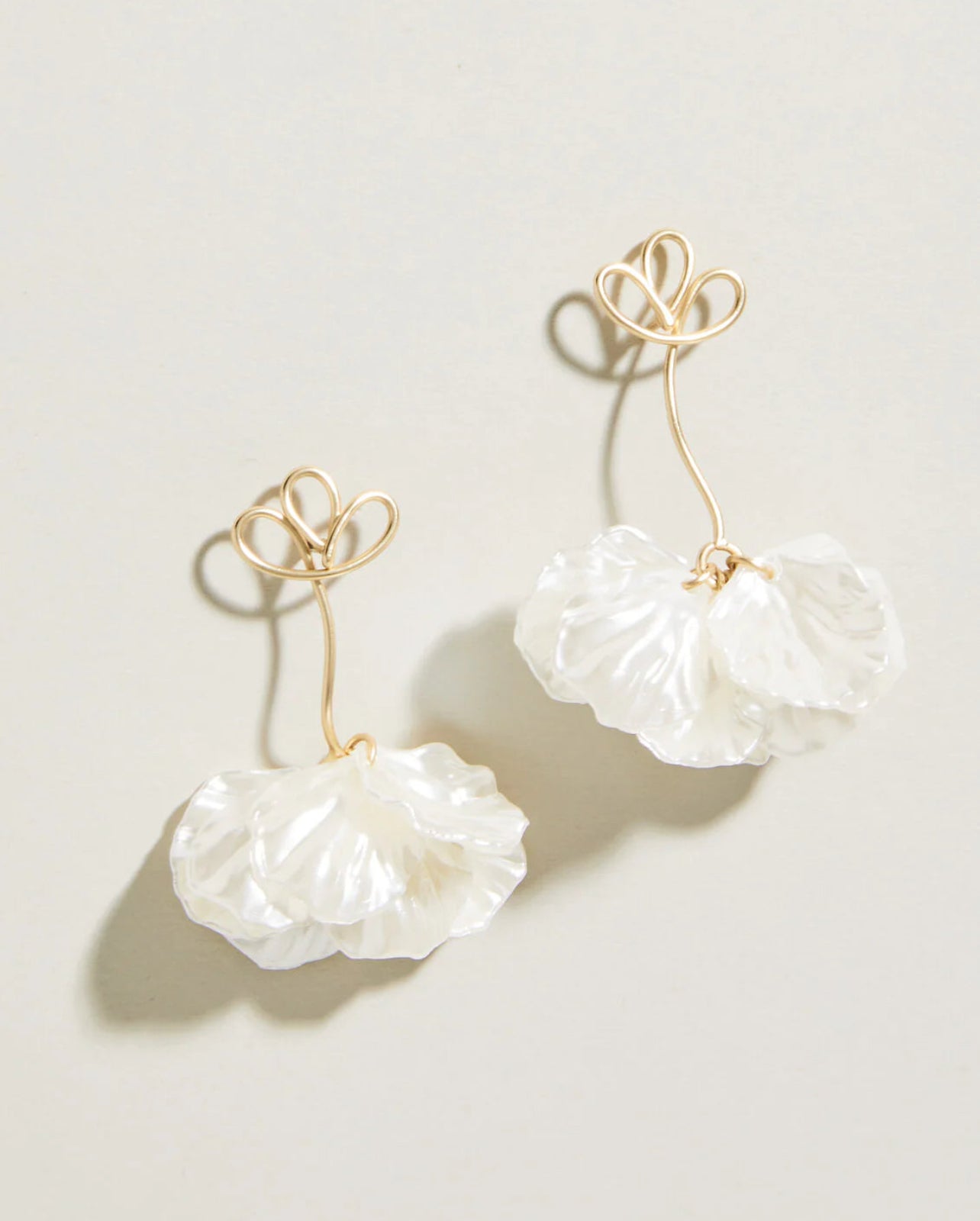 Spartina Corolla Stem Earrings Pearl