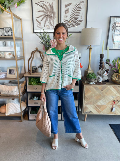 Ivory Green Whitley Top