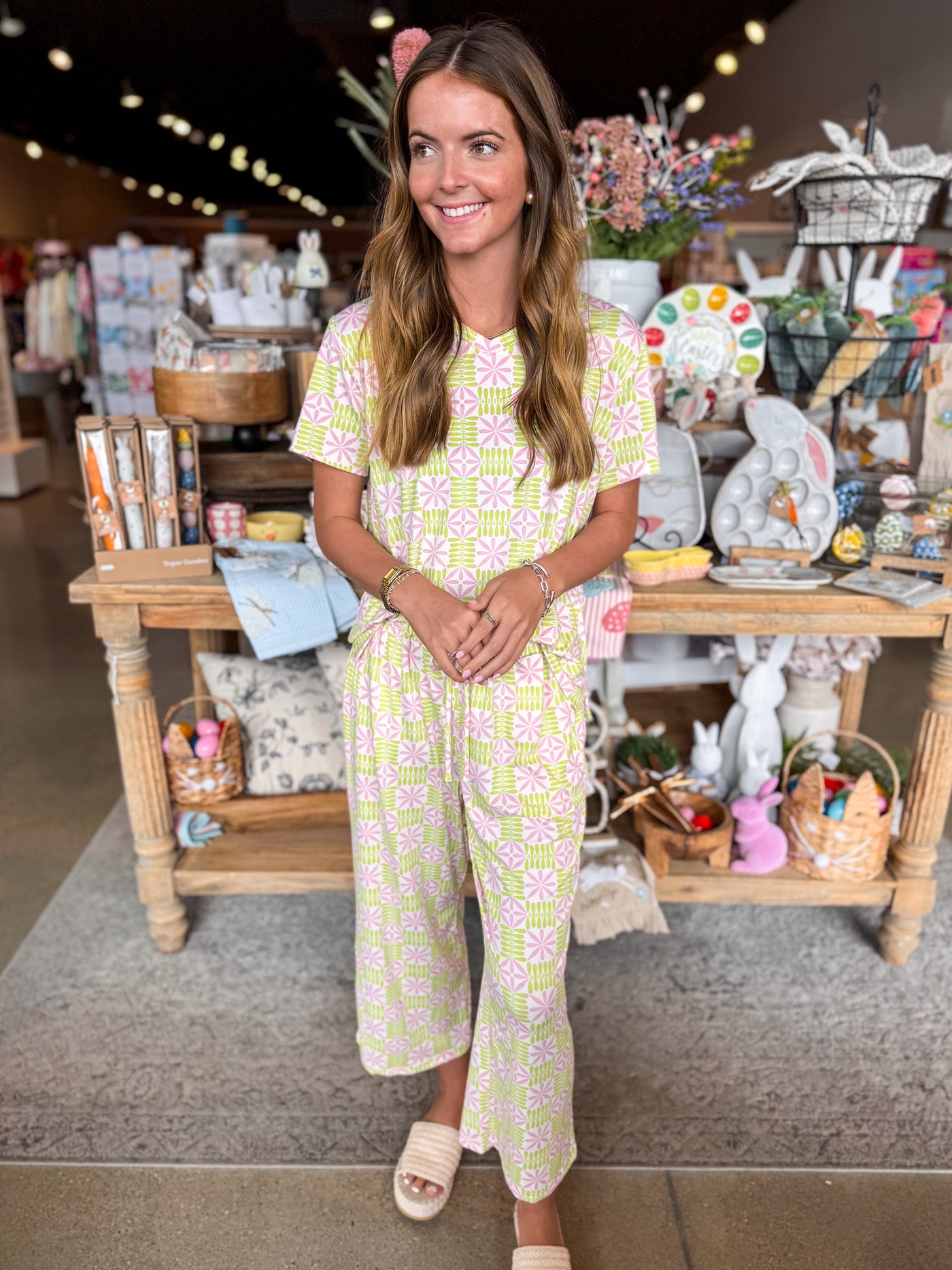 Alli Charm Crop Pant PJ Set