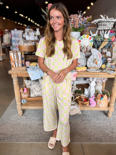 Alli Charm Crop Pant PJ Set