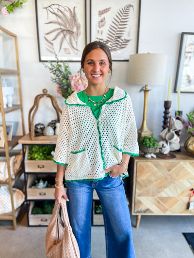 Ivory Green Whitley Top