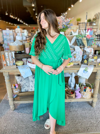Jodifl Green Teagan Dress