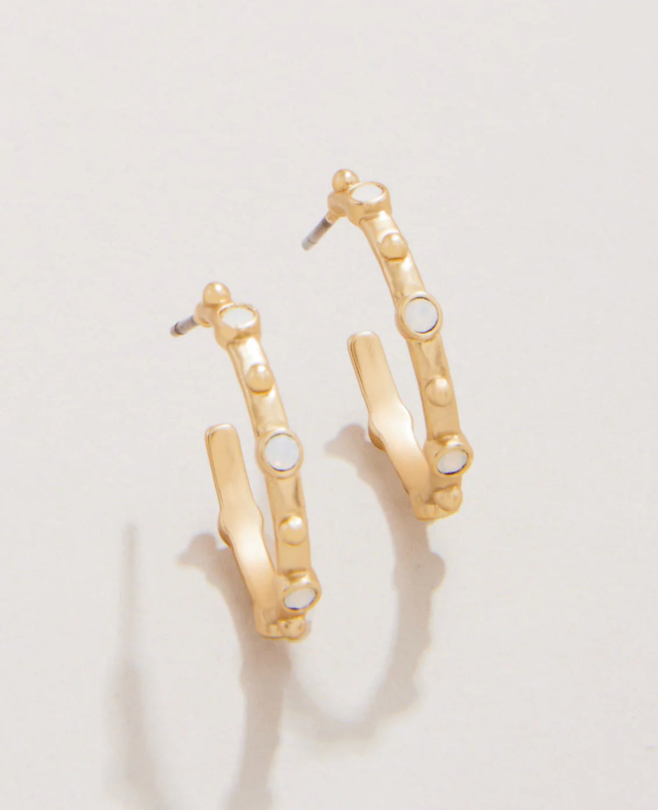 Bristol Goop Earrings 20mm White Opal