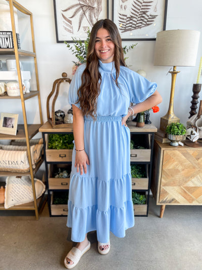 Light Blue Waverly Maxi Dress