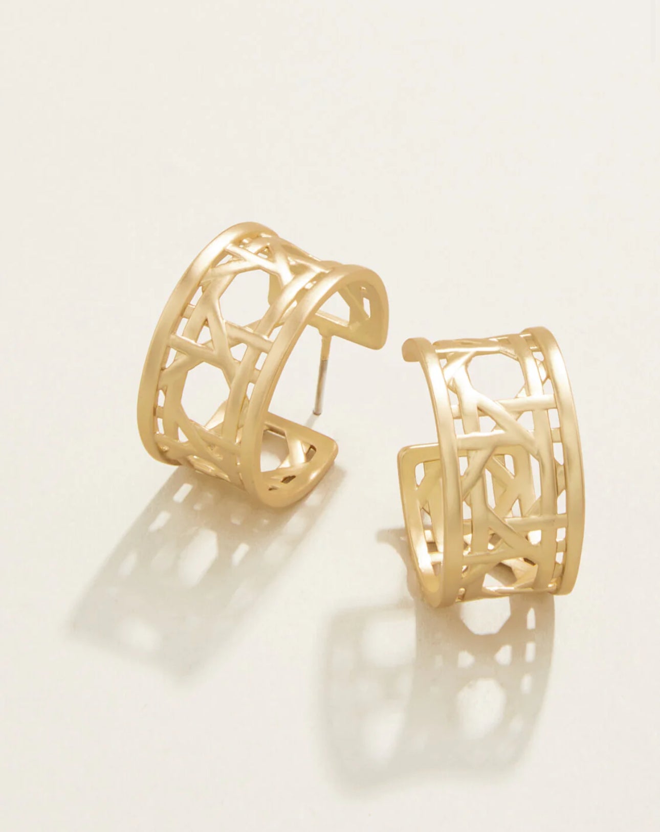 Spartina Cane Midi Hoop Earrings