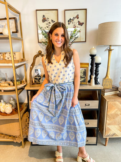 Voy Blue Isabelle Midi Dress