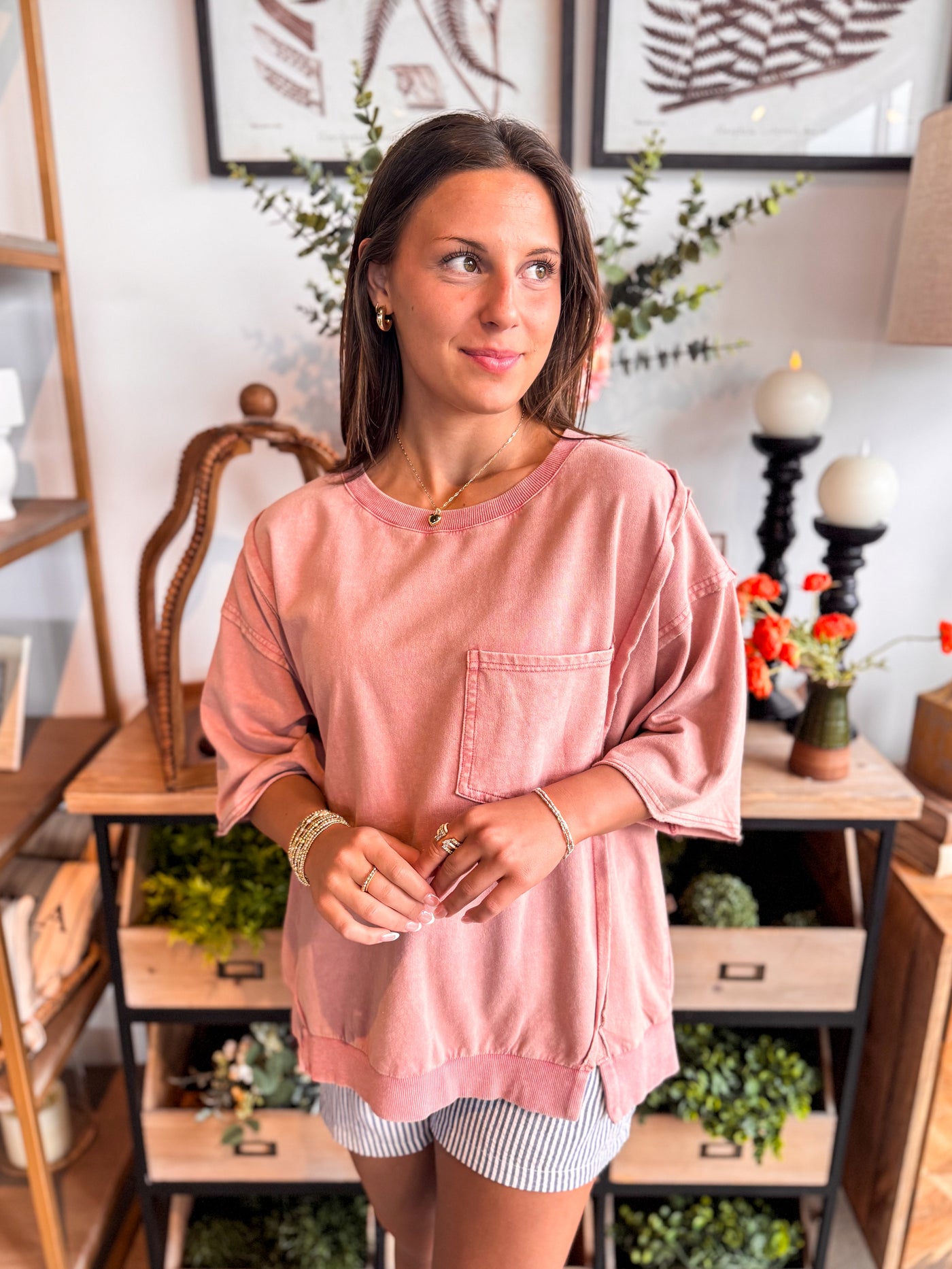 Blush Mineral Wash Xia Top