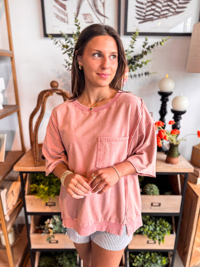 Blush Mineral Wash Xia Top