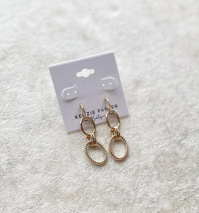 Gold Cable Oval Link Hoops