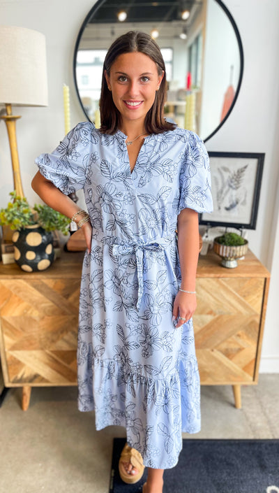 Umgee Blue Gweneth Dress