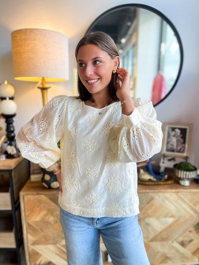 Jodifl Ivory Leah Tencel Top