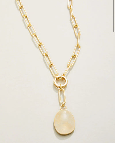 Spartina Glen Falls Necklace 17” Frosty Grey