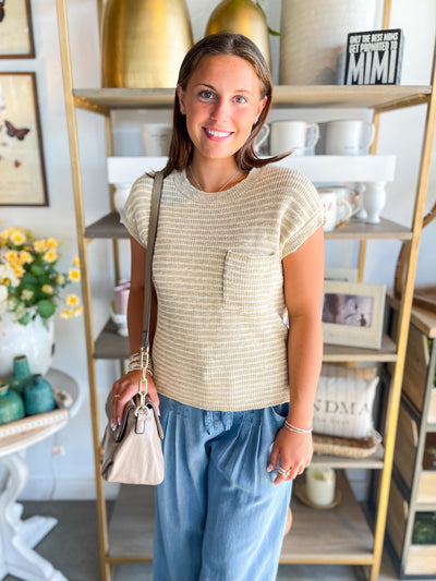 Andie Beige Ivory Top