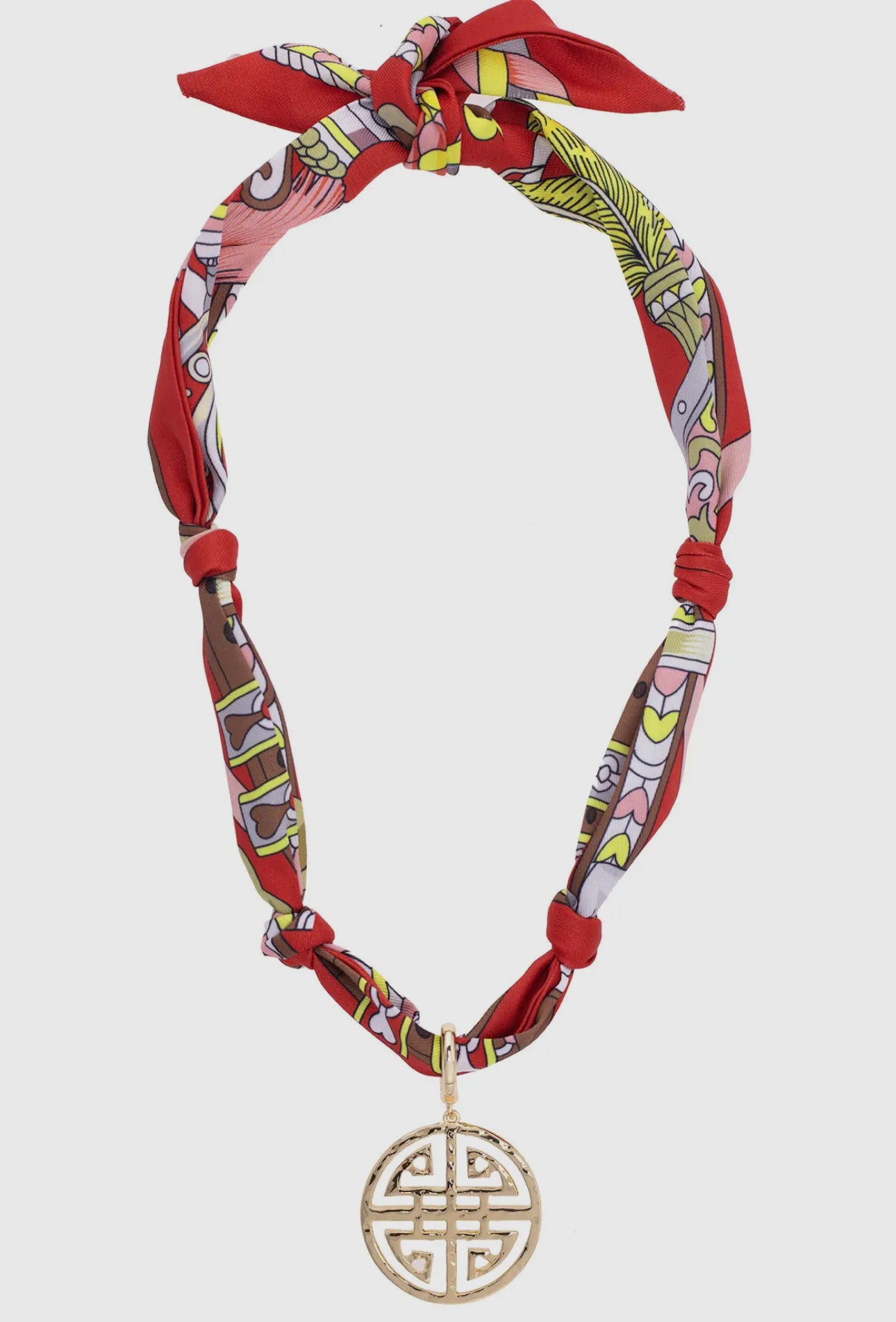 Canvas Style Scarf Necklace