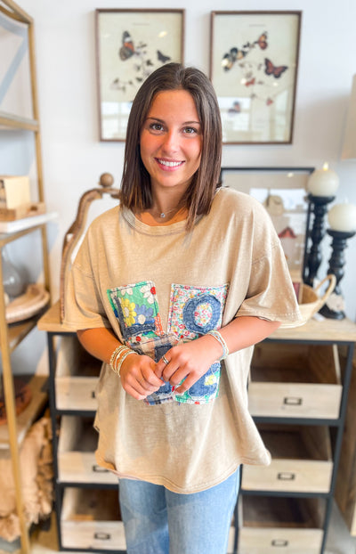 Easel Mushroom Love Patch Shirt