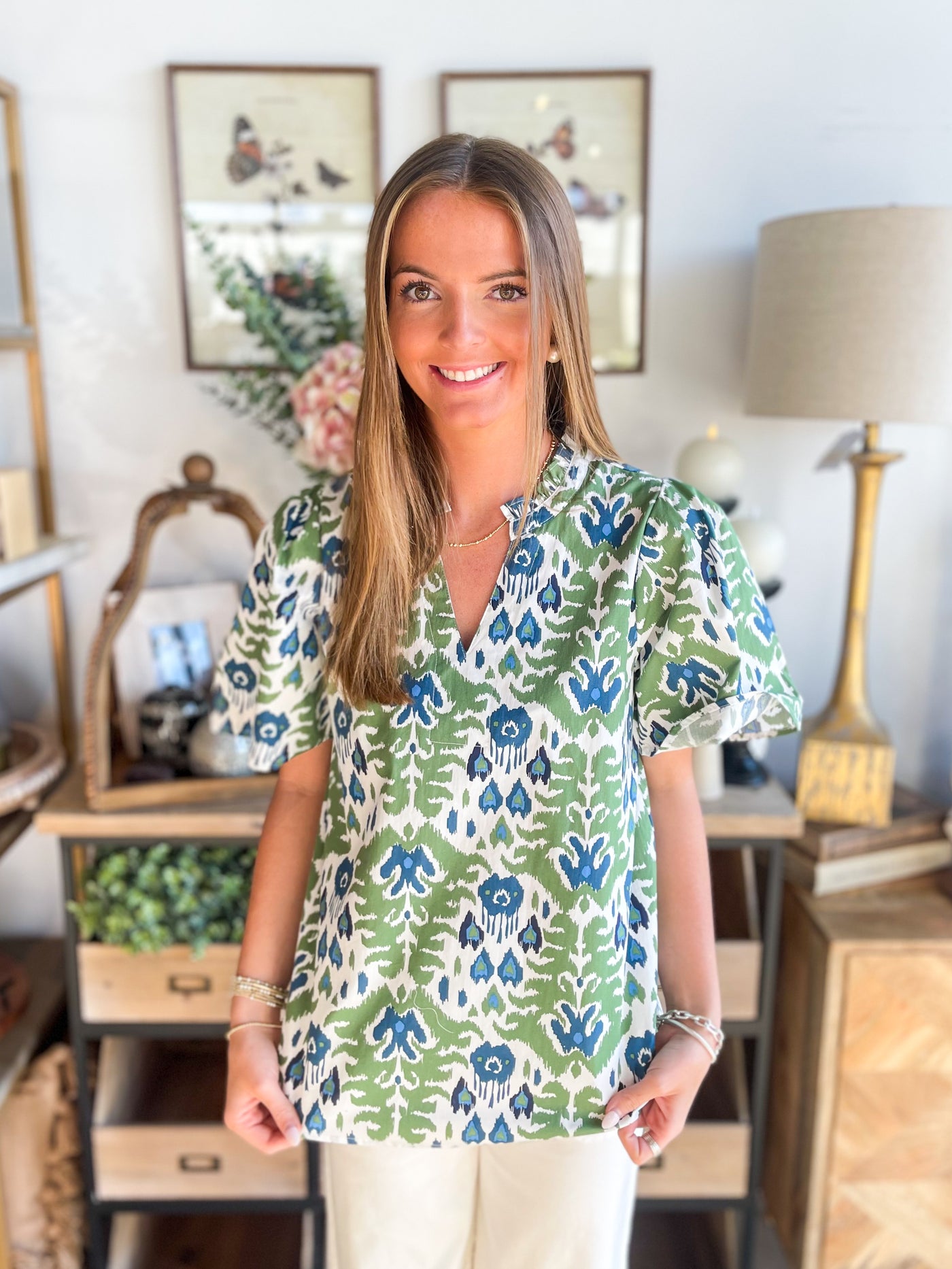 Chase Flounce Sleeve Top
