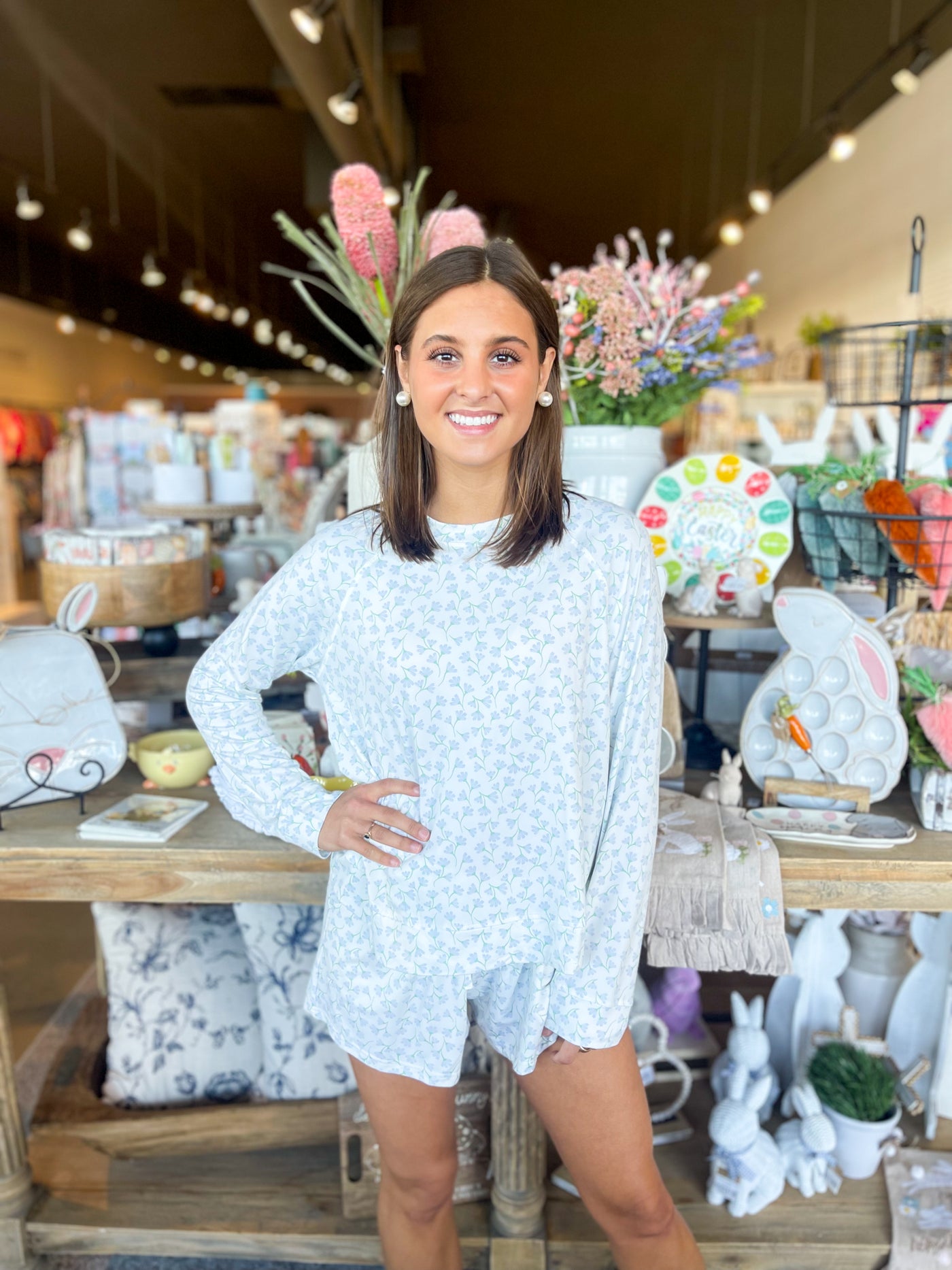 Annie Petal Dance Blue PJ Set
