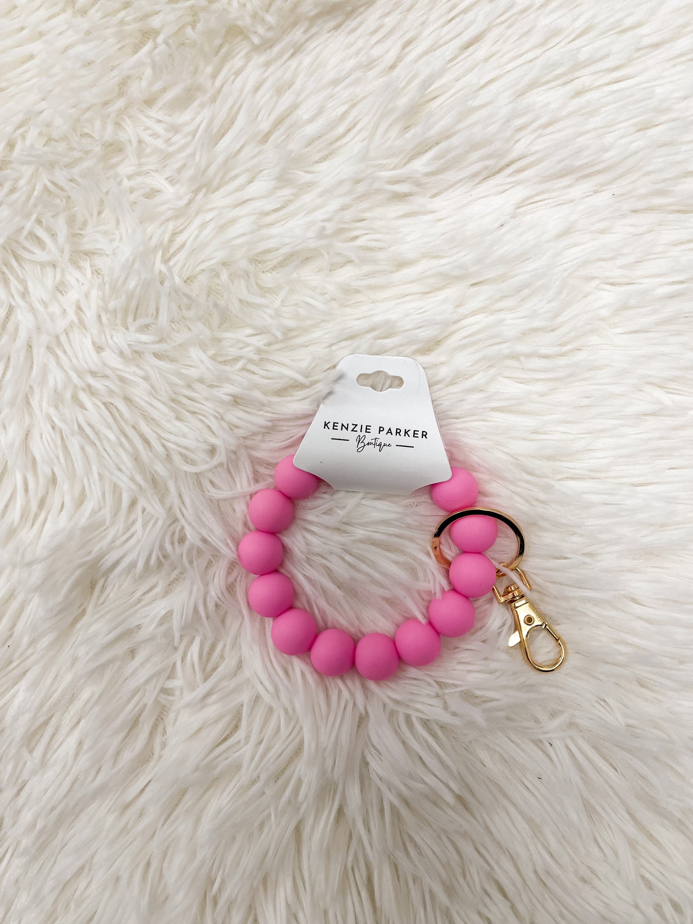 Solid Color Silicone Key Ring Bracelet