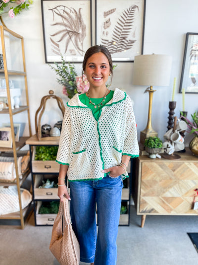 Ivory Green Whitley Top